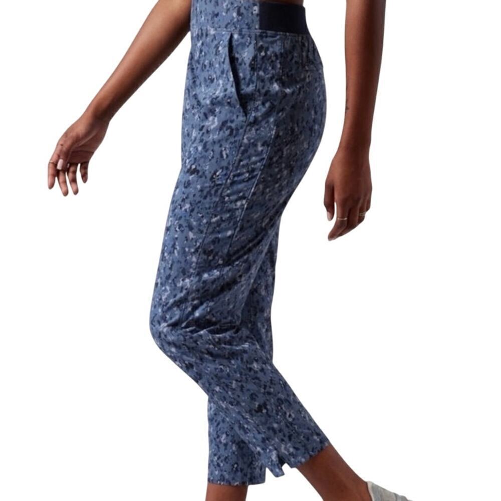 Athleta Brooklyn Ankle Pant Women's Size 8 Captivate Chrome Blue Camouflage
